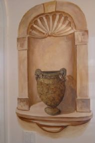 Niche - with ancient urn. Client: Frontczak 